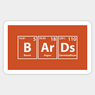 Bards (B-Ar-Ds) Periodic Elements Spelling Sticker